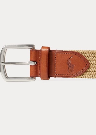 Men's Polo Ralph Lauren Braided Stretch Cotton Belt | 128094HJT